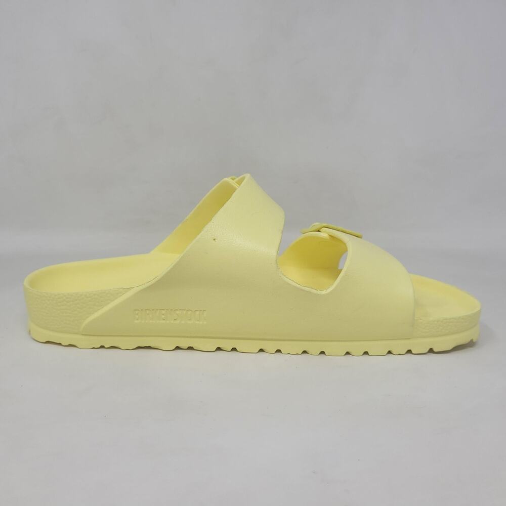 Birkenstock Arizona Sandals Womens EU41 US10.5 Yellow Rubber EVA Slides Slip On - Picture 12 of 13